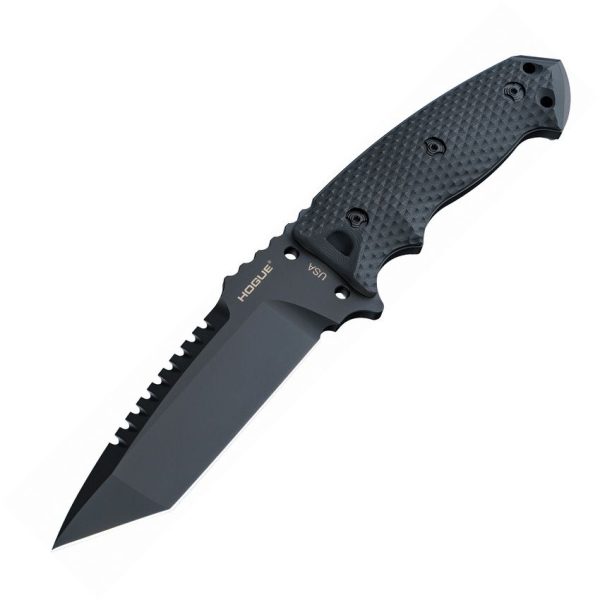 HO35129.jpg Hogue EX-F01 Fixed Blade Tanto A2 Steel Black G10 Handle
