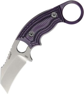Hogue Ex-F03 Fixed Blade Hawkbill 154CM Purple G10 Knife