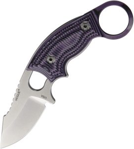 Hogue EX-F03 Fixed Blade Clip Point - Purple G10