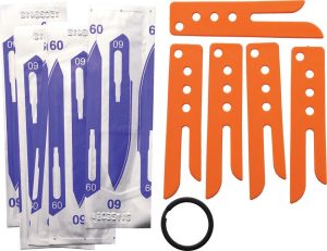 HO35884.jpg Hogue Blade Guard 5 Pack Orange Scalpel Blade Protector