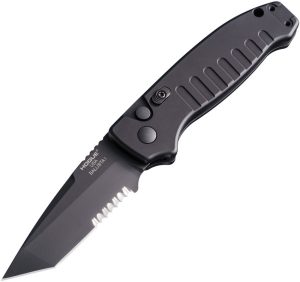 HO64120.jpg Hogue Auto Ballista I Button Lock Tanto Black Cerakote