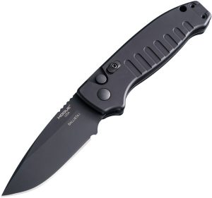 Hogue Auto Ballista I Button Lock Drop Point Black