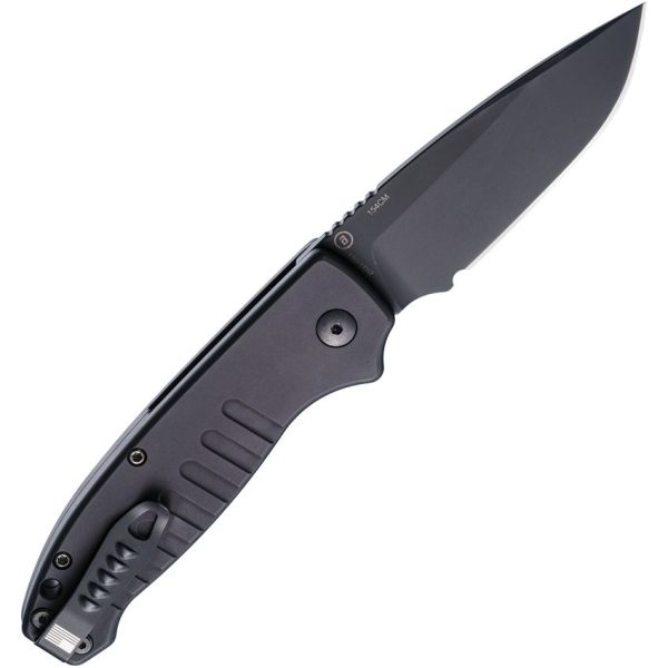 Hogue Auto Ballista I Button Lock Drop Point Black
