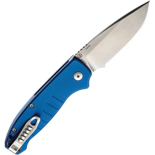 Hogue Auto Ballista Button Lock Drop Point Blue