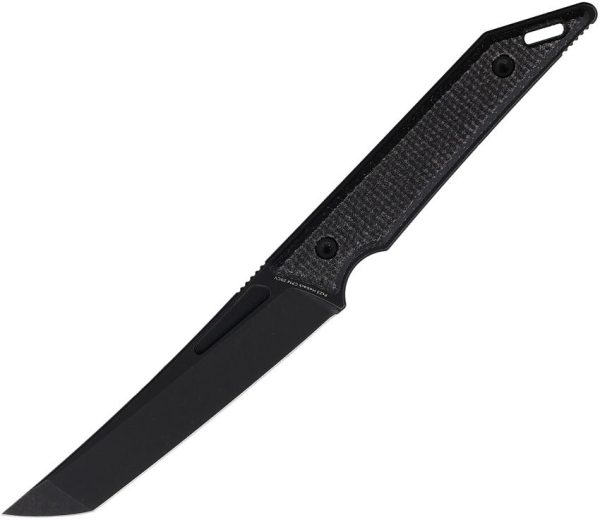 Hoback Knives Goliath Fixed Black Canvas Micarta