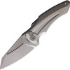 Hoback Knives Sumo Button Lock Light Gray Titanium