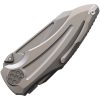 Hoback Knives Sumo Button Lock Light Gray Titanium
