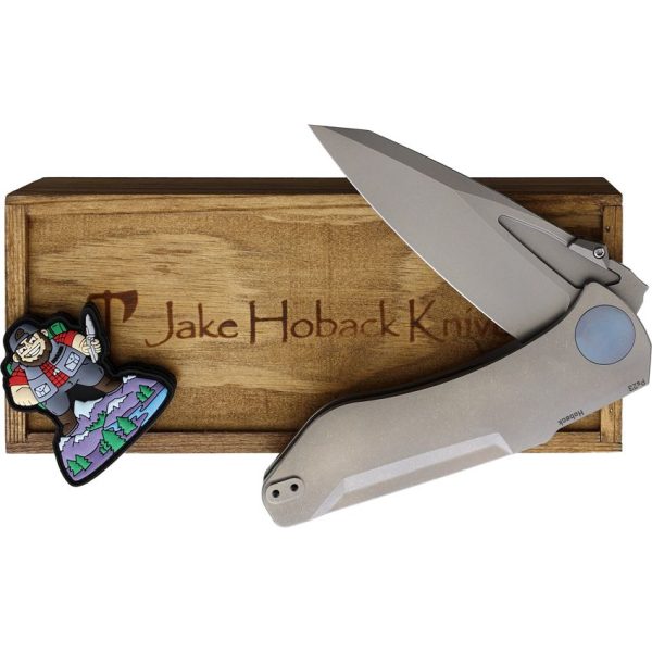 Hoback Knives Summit Framelock Blue Titanium