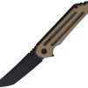 Hoback Knives Kwaiback Framelock Coyote Brown