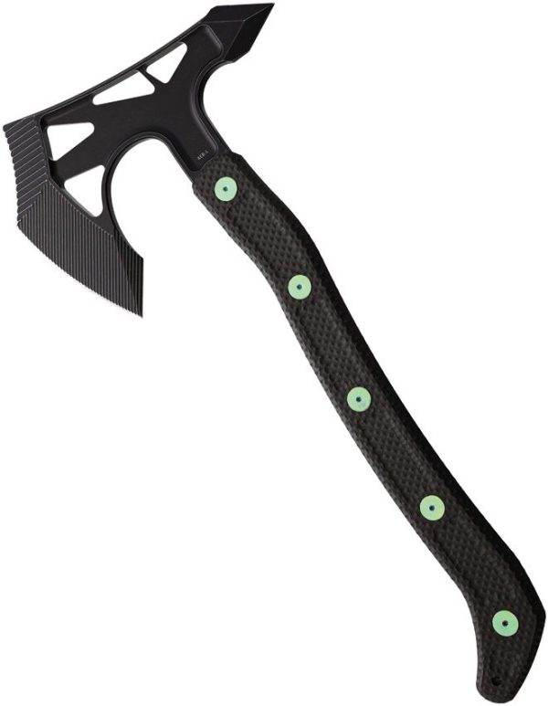 Hoback Knives PS2 Axe DLC Green Titanium Accents