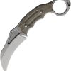 Hoback Knives Tusk Karambit Green Micarta Fixed Blade