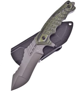 Hen & Rooster Fixed Blade Green G10 4.25" Stainless Knife