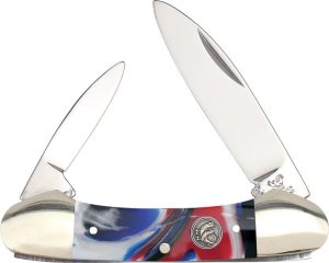 Hen & Rooster Small Canoe Star - Red White Blue Resin