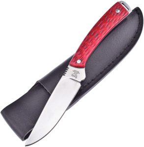 Hen & Rooster Small Hunter 440 Stainless Fixed Blade Red Bone