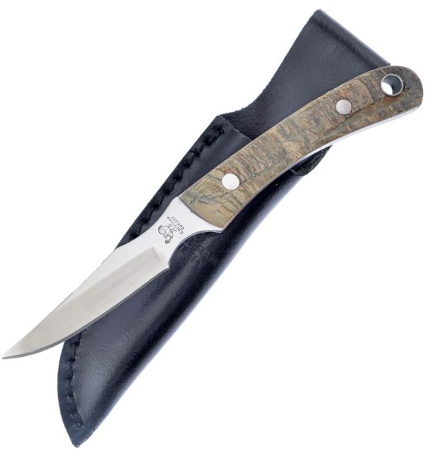 Hen & Rooster Fixed Blade Ram's Horn 3" Satin Stainless Knife