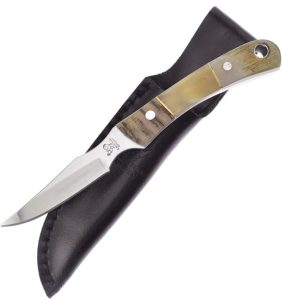Hen & Rooster Fixed Blade Horn Handle 3" Stainless Knife