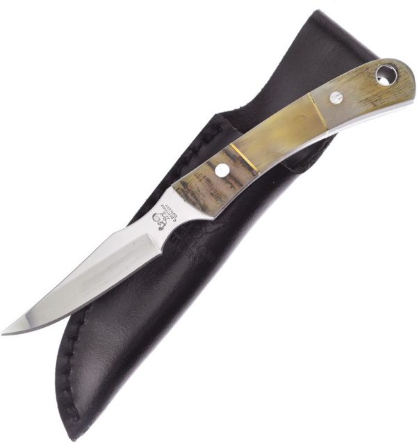 Hen & Rooster Fixed Blade Horn Handle 3" Stainless Knife