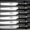 Hen & Rooster Int Steak Knife Set Black Wood