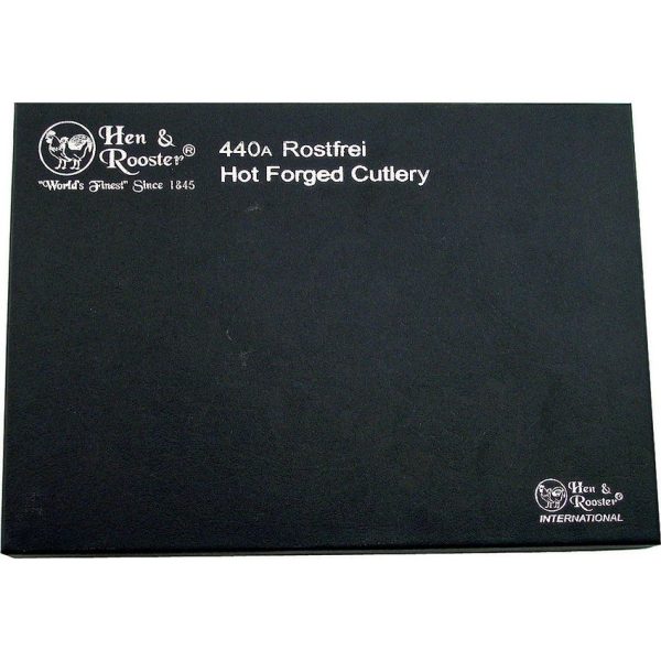 Hen & Rooster Int Steak Knife Set Black Wood