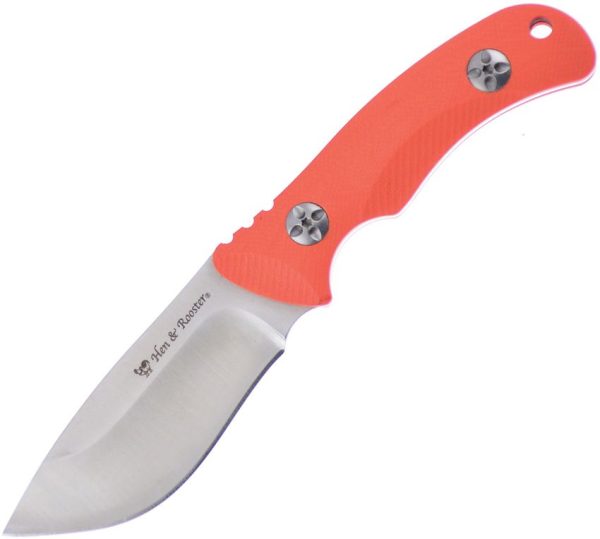 Hen & Rooster Fixed Blade Knife Orange G10 3" Satin Stainless