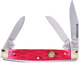 Hen & Rooster Stockman Red Pick Bone Folding Knife 1.4116