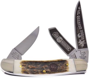 Hen & Rooster Sowbelly Stockman Quarter Folding Knife Deer Stag