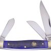 Hen & Rooster Stockman Blue Pick Bone Folding Knife 1.4116