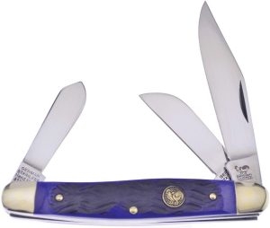Hen & Rooster Stockman Blue Pick Bone Folding Knife 1.4116