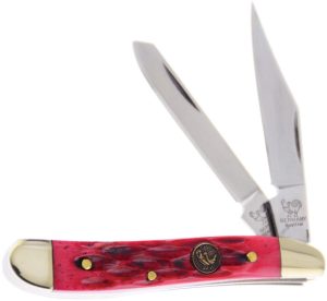 Hen & Rooster Peanut Red Pick Bone Folding Knife 1.4116 Stainless