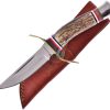 Hen & Rooster Fixed Blade Deer Stag 3.5" Satin Knife