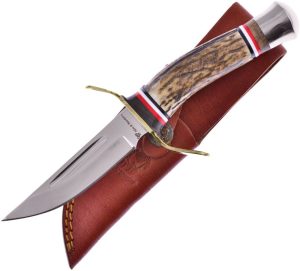 Hen & Rooster Fixed Blade Deer Stag 3.5" Satin Knife