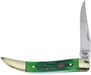 Hen & Rooster Toothpick Green Pick Bone Folding Knife