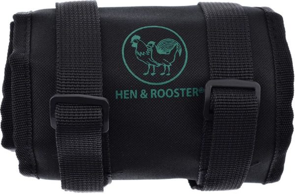 Hen & Rooster Knife Roll 12 Slot Black Nylon