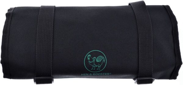 Hen & Rooster Knife Roll 24 Slot Black Nylon