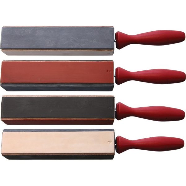 Herold Solingen Razor Strop 4 Sided Red Wood Handle Germany