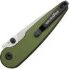 HIGHTRON Birdidi Button Lock Folding Knife Green D2 2.9"