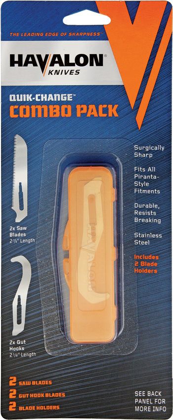 Havalon Gut Hook Saw Blade Combo - 4-Pack Stainless