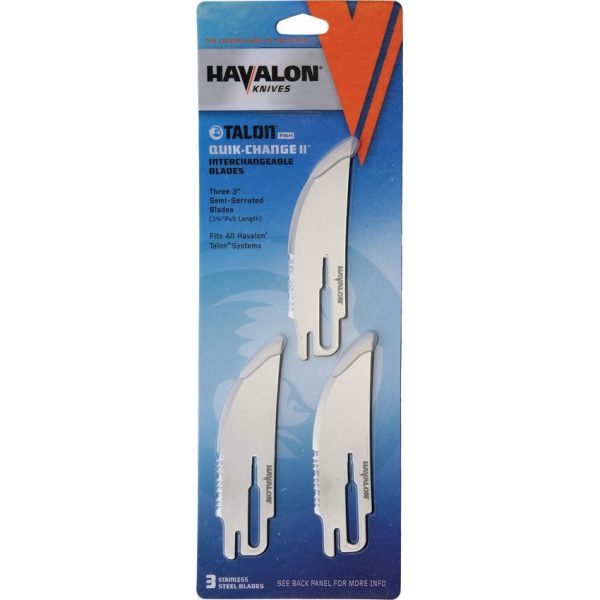 Havalon Talon Fish Serrated Blade Pack - 3-Pack
