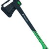 Hooyman Splitting Axe 28" Carbon Steel Black Green Handle