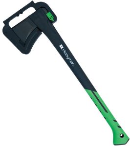 Hooyman Splitting Axe 28" Carbon Steel Black Green Handle