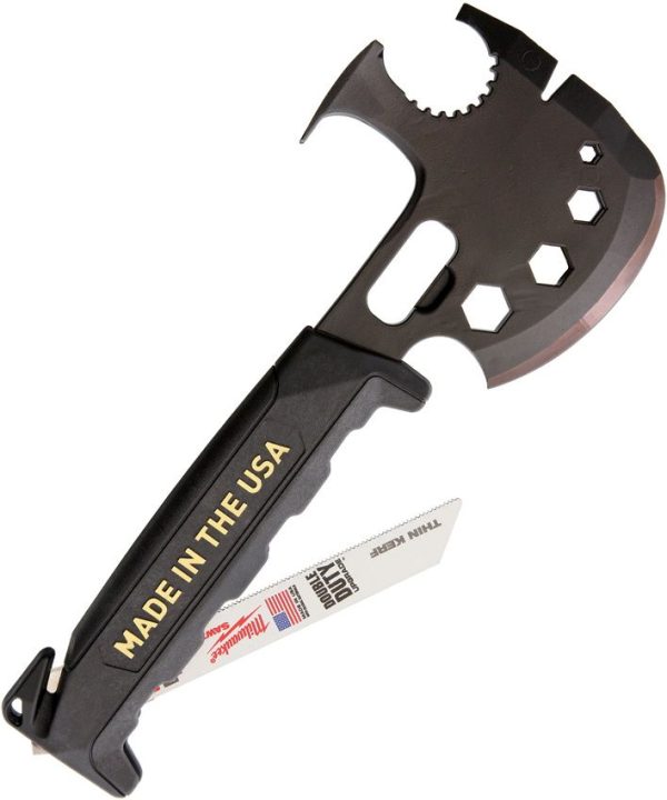 Off Grid Survival Axe 11.75" Multi-Tool Black Carbon Steel