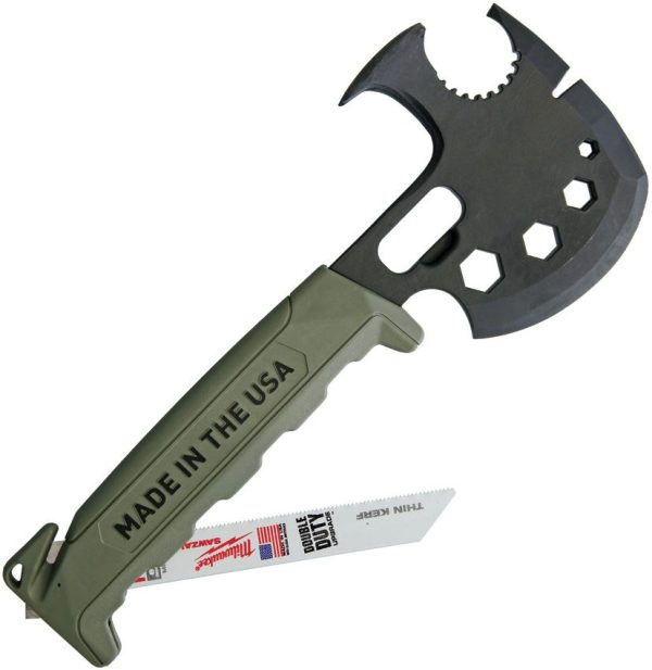 Off Grid Survival Axe 11.75" Multi-Tool Black Oxide Carbon Steel