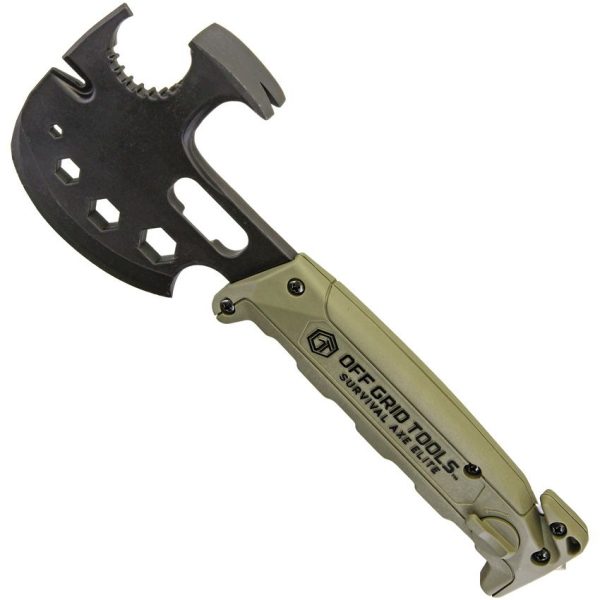 Off Grid Survival Axe 11.75" Multi-Tool Black Oxide Carbon Steel