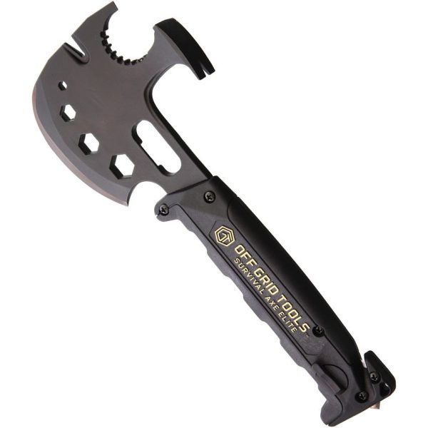 Off Grid Survival Axe 11.75" Multi-Tool Black Carbon Steel