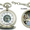 IW47.jpg Infinity Wolf Pocket Watch Silver Metal Chain