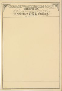 IXL George Wostenholm Cutlery Display Card