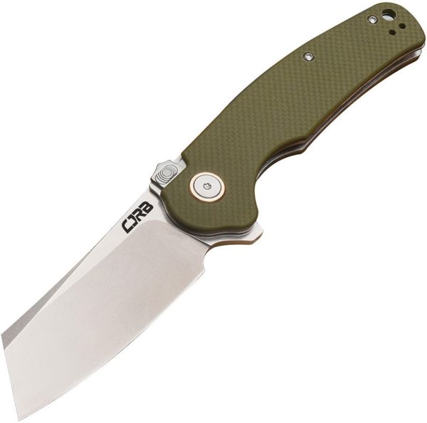 CJRB Crag Linerlock Folding Knife Green G10 3.75" Blade