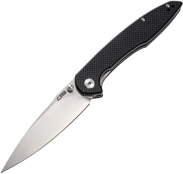 CJRB Centros Linerlock Black D2 Folding Knife 3.75"