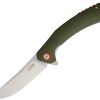 CJRB Gobi Linerlock Folding Knife Green G10 D2 Steel