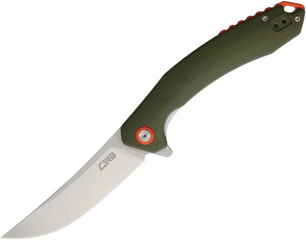 CJRB Gobi Linerlock Folding Knife Green G10 D2 Steel